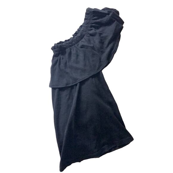 NEW REVOLVE Current/Elliott Black Ruffle Off Shoulder Top Blouse Shirt Cotton L - Picture 7 of 9